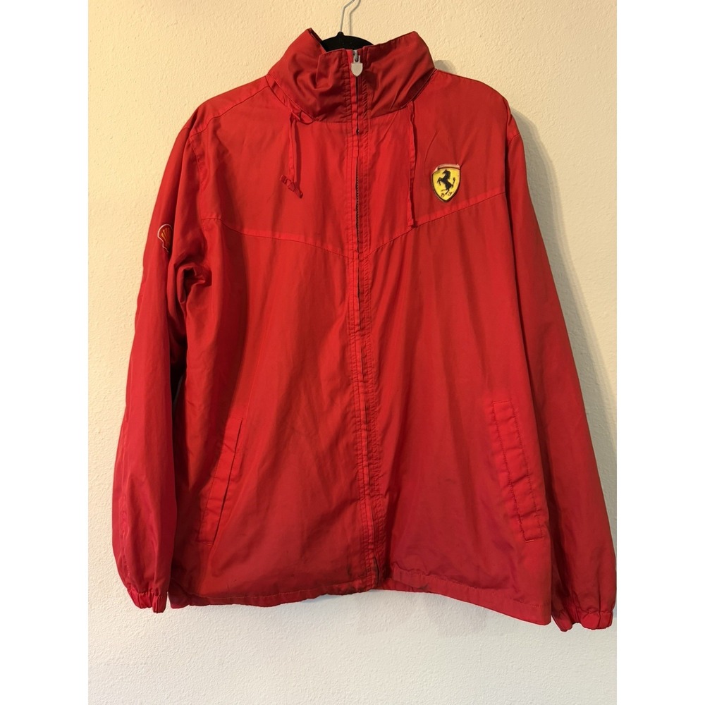 Ferrari Rain Jacket: Classic Scuderia Ferrari Rain Jacket Red Size Large